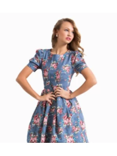 Floral Blue Dress