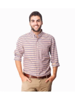 Blue casual check shirt