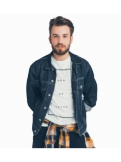 Men Blue Denim Shirt
